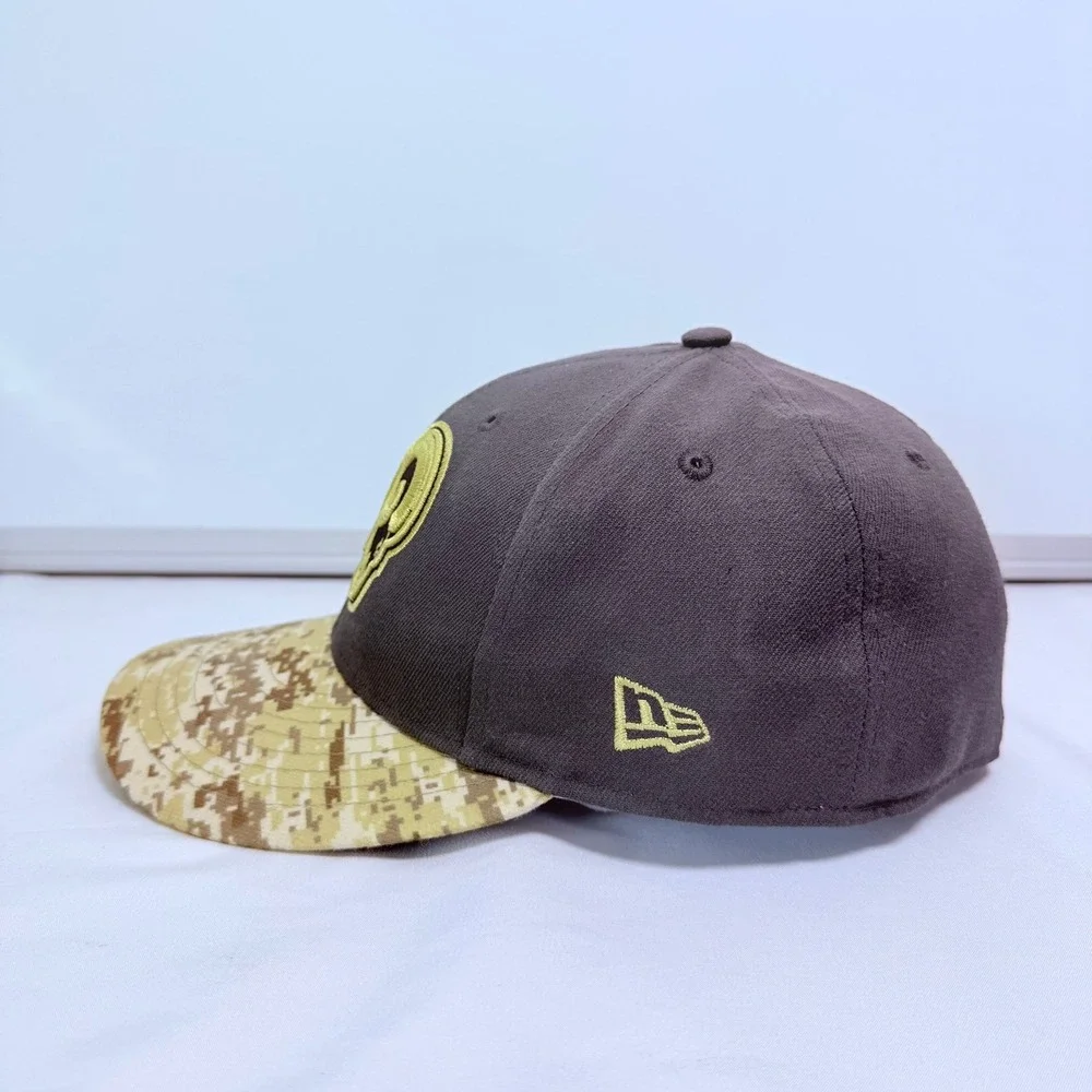 New Era 59FIFTY Low Profile LA Rams Salute to Service Fitted Hat 7 3/8 Grey Camo
